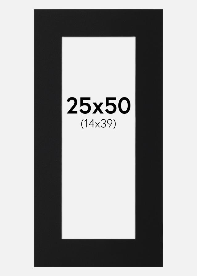 Artlink Passepartout Schwarz Standard (weißer Kern) 25x50 cm (14x39)