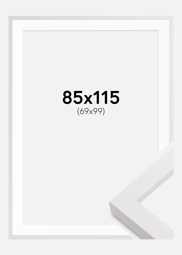 Ram med passepartou Blocky Weiß 85x115 cm - Passepartout Weiß 70x100 cm