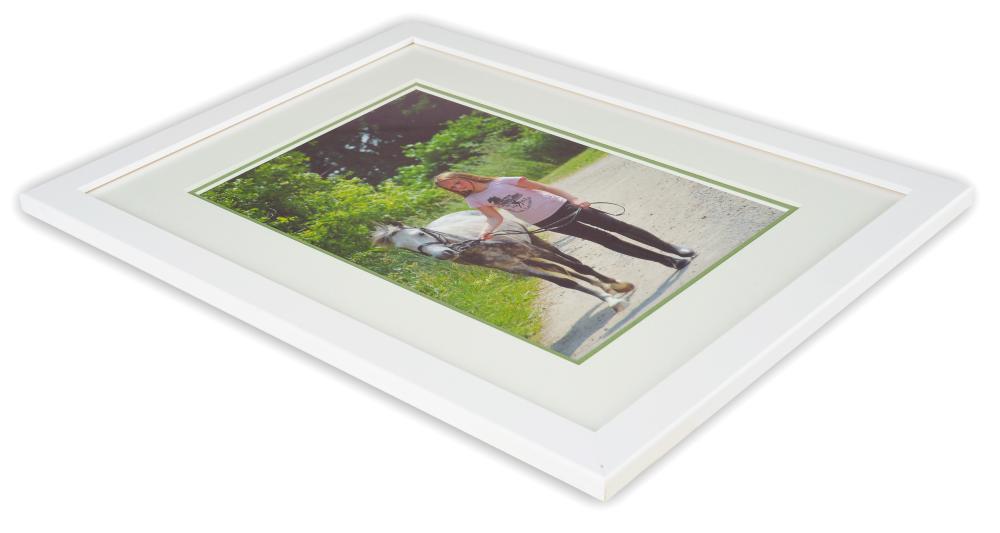 Egen tillverkning - Passepartouter Passepartout zweilagig - Weiß/Grün