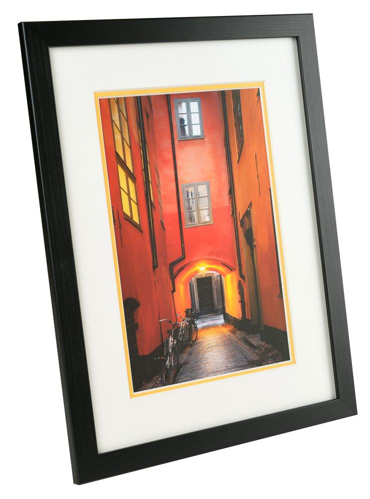 Egen tillverkning - Passepartouter Passepartout zweilagig - Weiß/Gelb