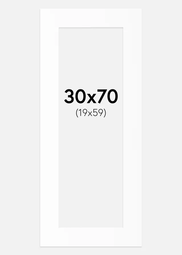 Artlink Passepartout Weiß Standard (weißer Kern) 30x70 cm (19x59)