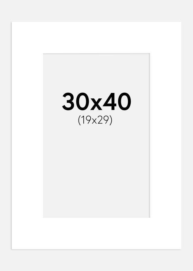 Galleri 1 Passepartout Reinweiß 30x40 cm (19x29 cm)