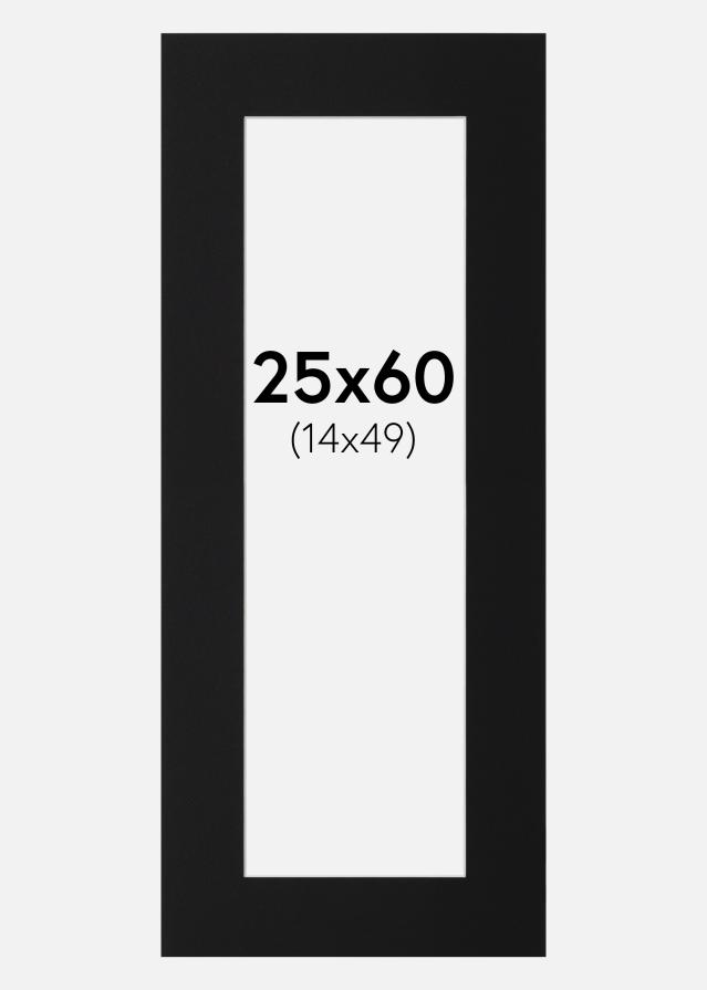 Artlink Passepartout Schwarz Standard (weißer Kern) 25x60 cm (14x49)