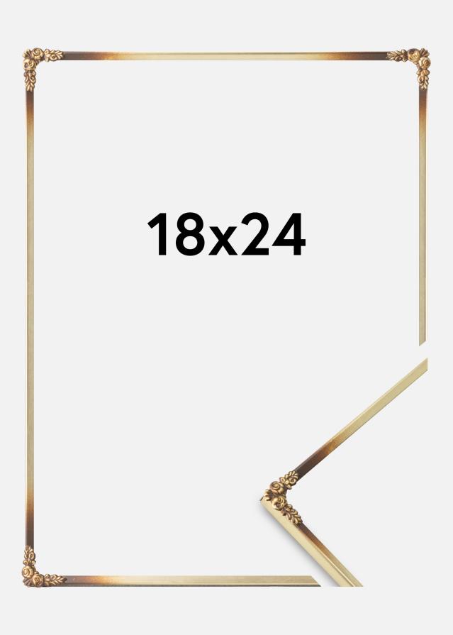 Estancia Rahmen Rosen Metall Gold 18x24 cm