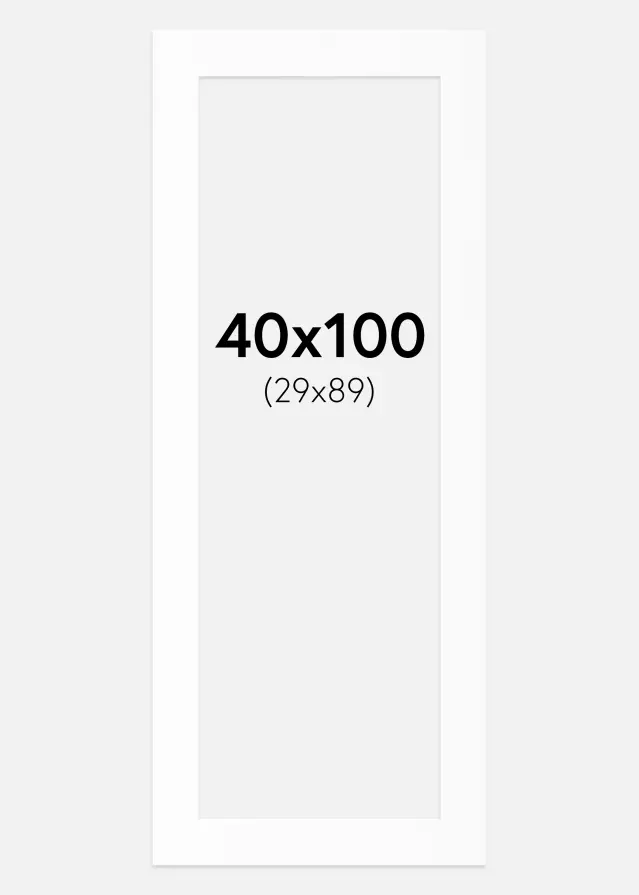 Artlink Passepartout Weiß Standard (weißer Kern) 40x100 cm (29x89)