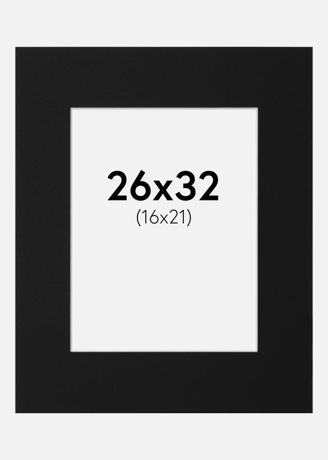 Artlink Passepartout Schwarz Standard (weißer Kern) 26x32 cm (16x21)