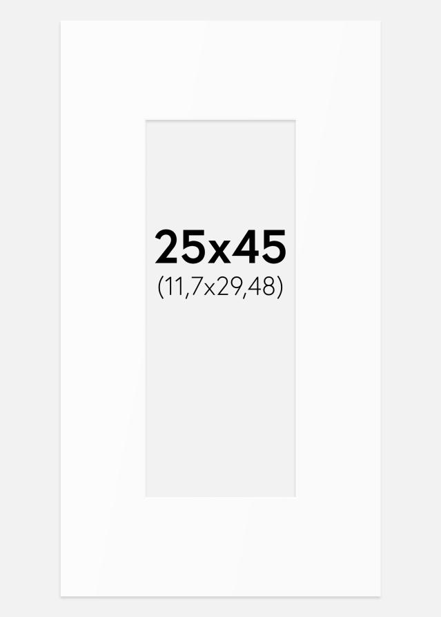 Artlink Passepartout Weiß Standard (weißer Kern) 25x45 cm (11,7x29,48)