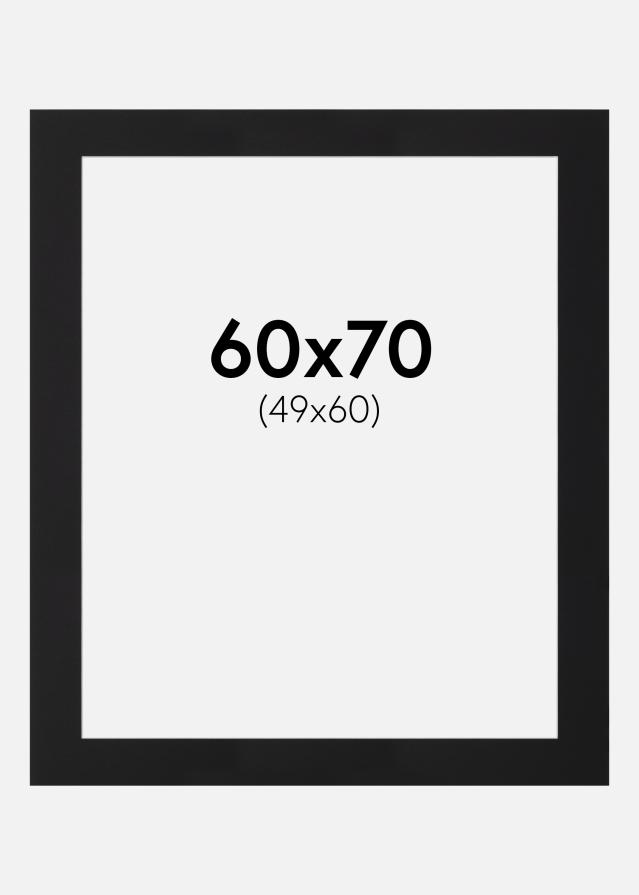 Artlink Passepartout Schwarz Standard (weißer Kern) 60x70 cm (49x60)