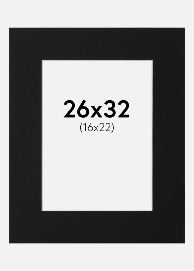 Artlink Passepartout Schwarz Standard (weißer Kern) 26x32 cm (16x22)