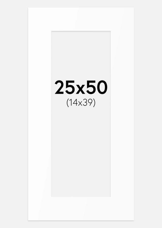 Artlink Passepartout Weiß Standard (weißer Kern) 25x50 cm (14x39)