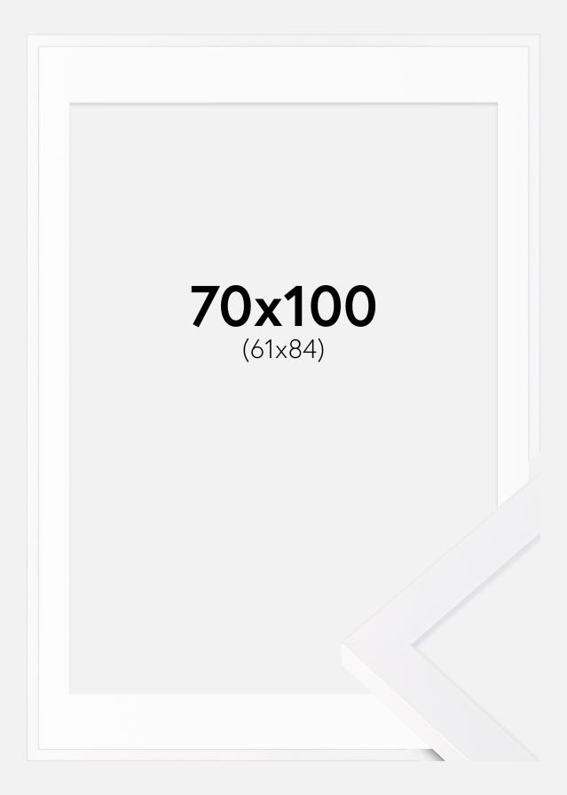 Ram med passepartou Rahmen Selection Weiß 70x100 cm - Passepartout Weiß 62x85 cm