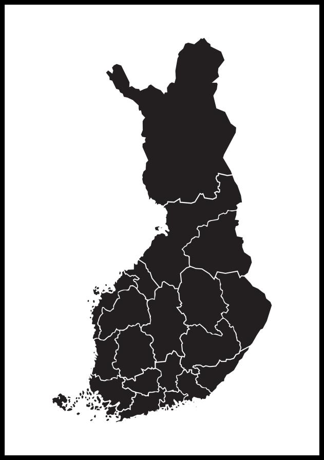 Bildverkstad Map - Finland - Black