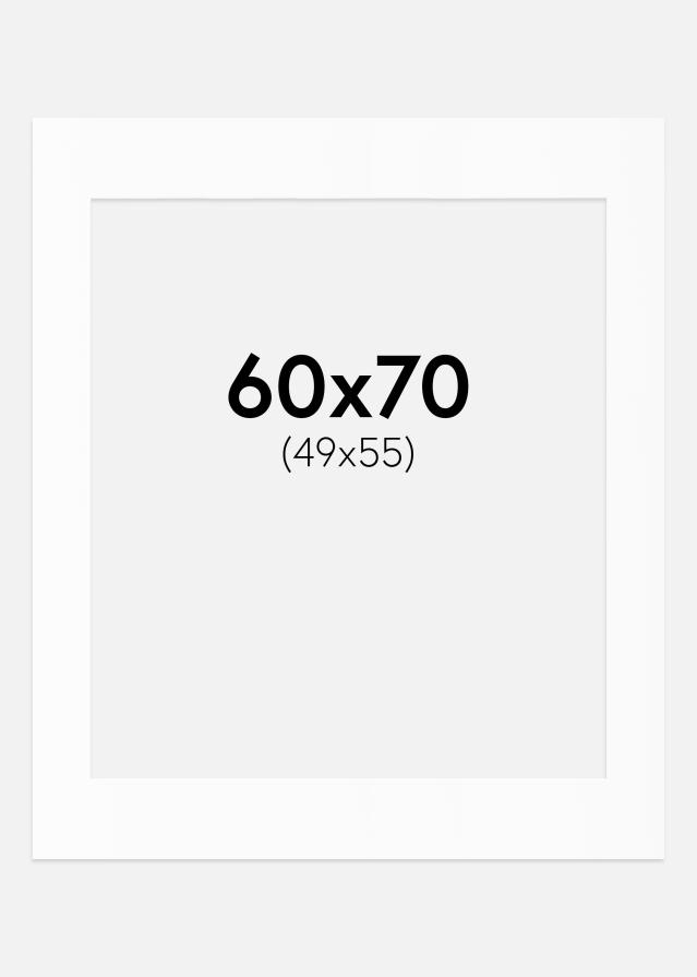 Artlink Passepartout Weiß Standard (weißer Kern) 60x70 cm (49x55)