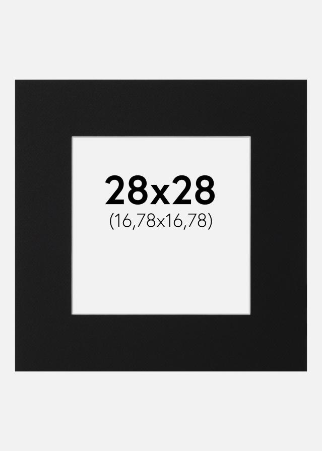 Artlink Passepartout Schwarz Standard (weißer Kern) 28x28 cm (16,78x16,78)