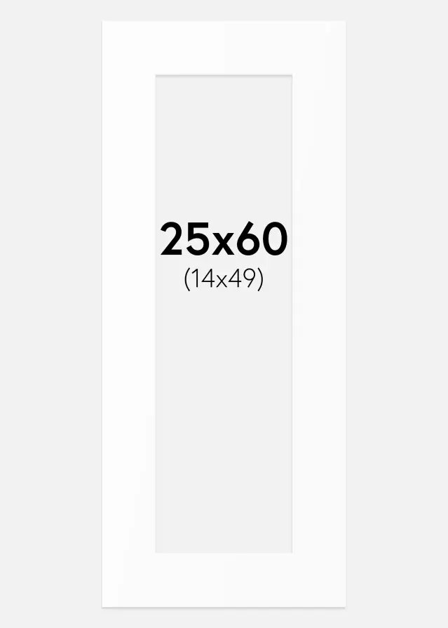 Artlink Passepartout Weiß Standard (weißer Kern) 25x60 cm (14x49)