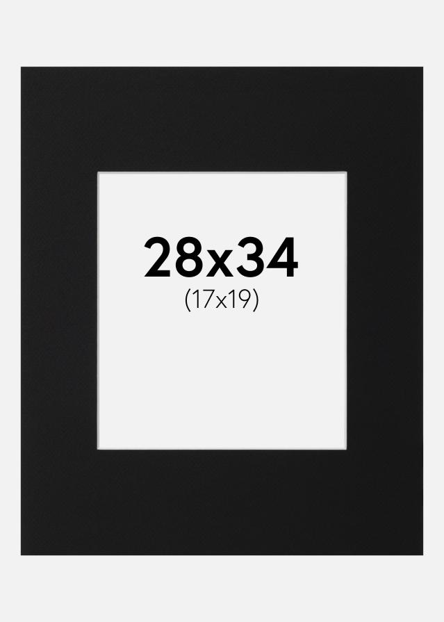 Artlink Passepartout Schwarz Standard (weißer Kern) 28x34 cm (17x19)