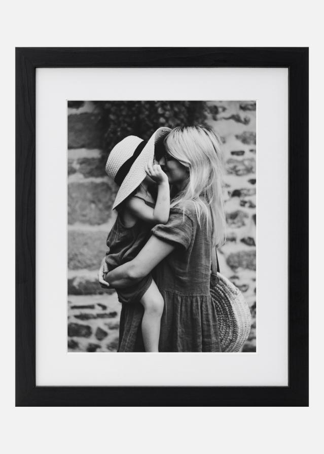 Egen tillverkning - Kundbild SET: Rahmen Schwarz mit Passepartout + Fotoabzug - S (18x24 cm)