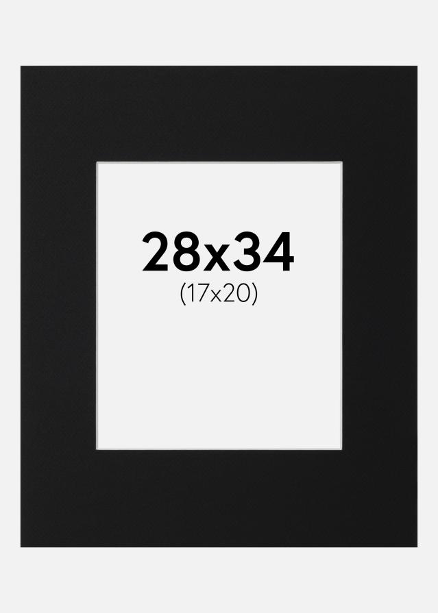 Artlink Passepartout Schwarz Standard (weißer Kern) 28x34 cm (17x20)