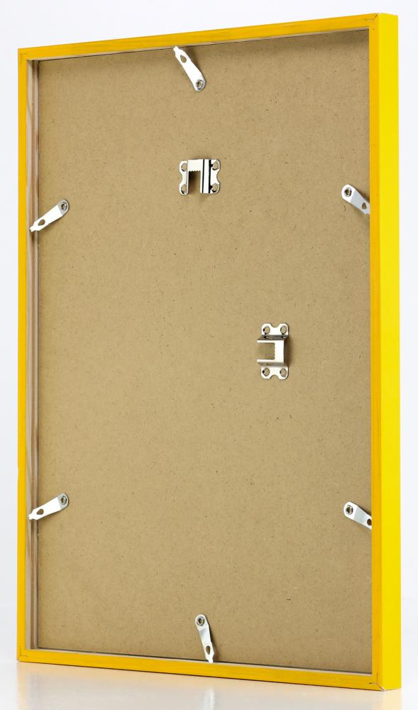 Ram med passepartou Rahmen E-Line Gelb 50x70 cm - Passepartout Weiß 16x24 inches