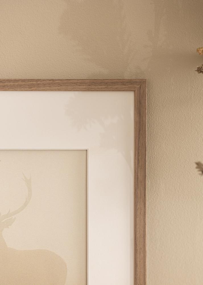 Galleri 1 Rahmen Edsbyn Acrylglas Walnuss Hell 40x40 cm