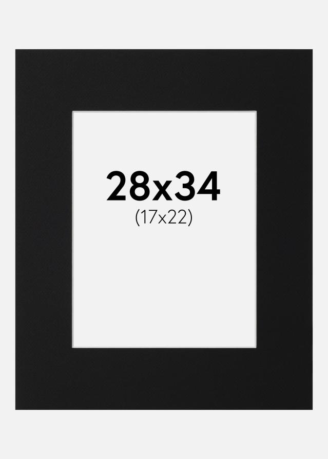 Artlink Passepartout Schwarz Standard (weißer Kern) 28x34 cm (17x22)