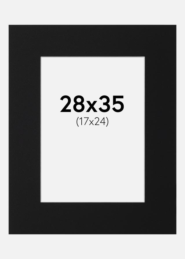 Artlink Passepartout Schwarz Standard (weißer Kern) 28x35 cm (17x24)