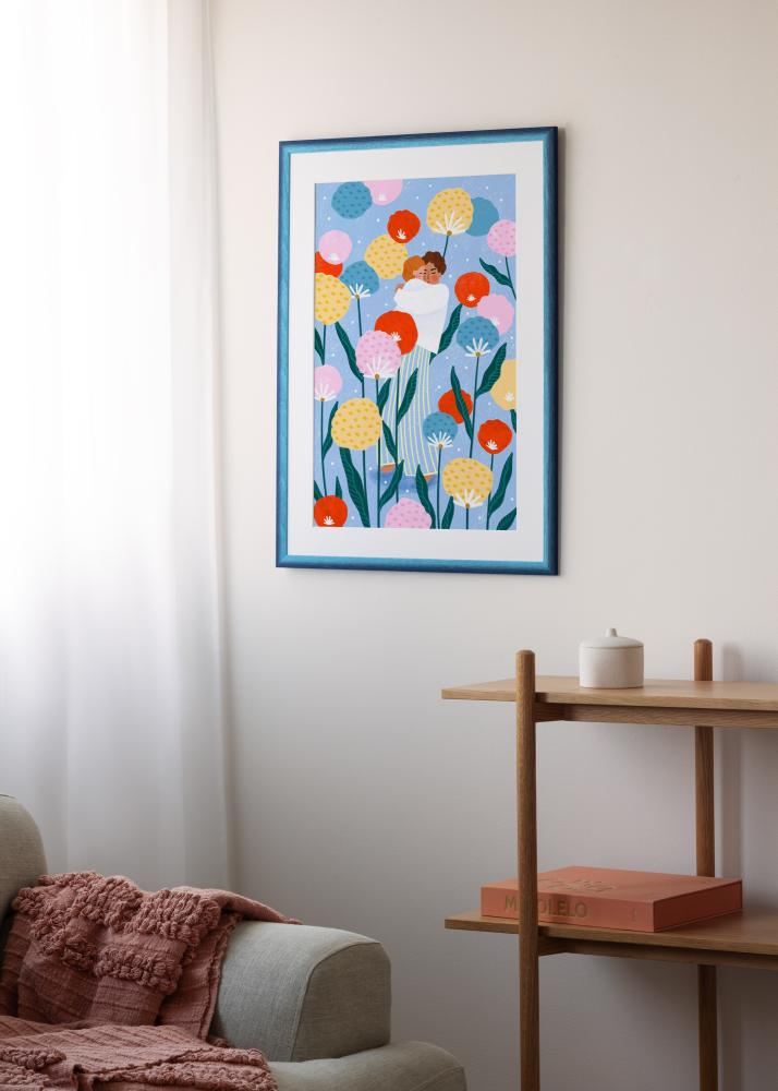 Jämtlands Ramfabrik Rahmen Cornwall Acrylglas Dunkelblau 60x80 cm