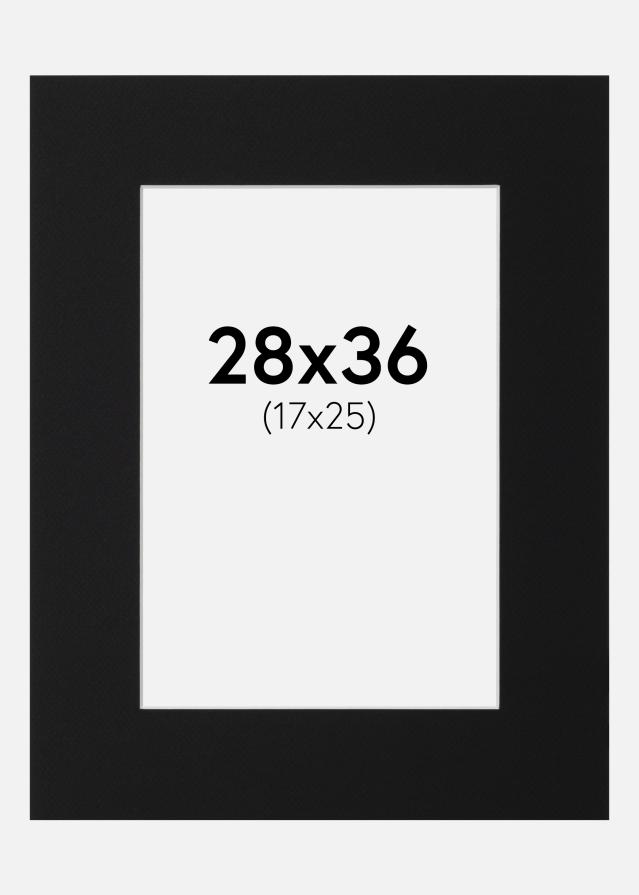 Artlink Passepartout Schwarz Standard (weißer Kern) 28x36 cm (17x25)