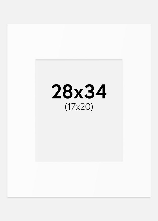 Artlink Passepartout Weiß Standard (weißer Kern) 28x34 cm (17x20)