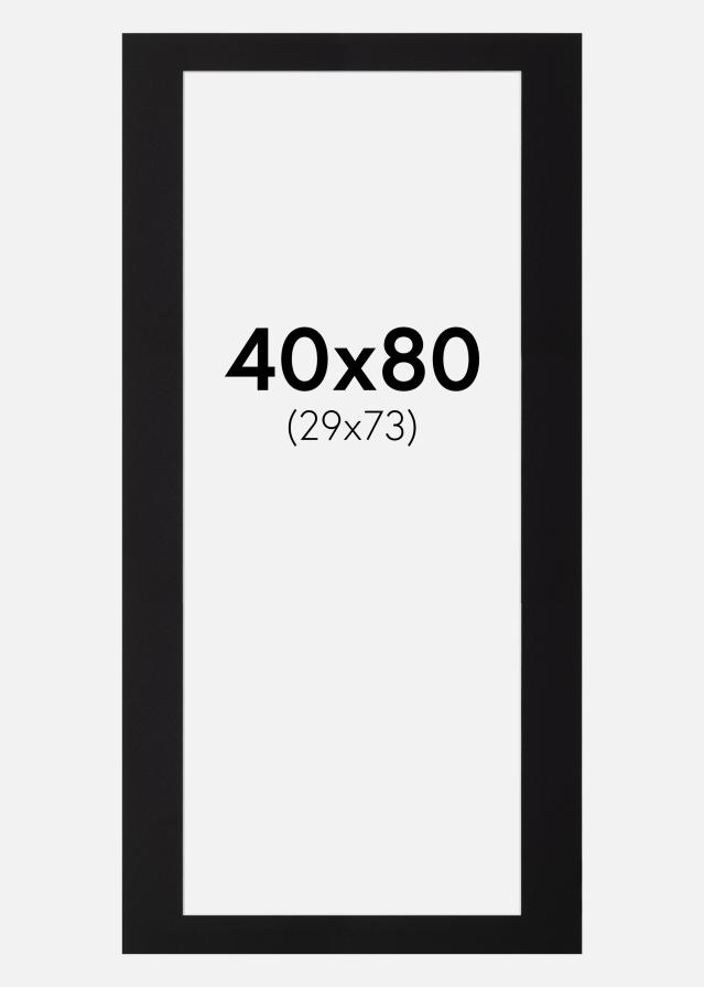 Artlink Passepartout Schwarz Standard (weißer Kern) 40x80 cm (29x73)