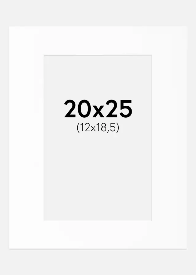 Artlink Passepartout Weiß Standard (weißer Kern) 20x25 cm (12x18,5)