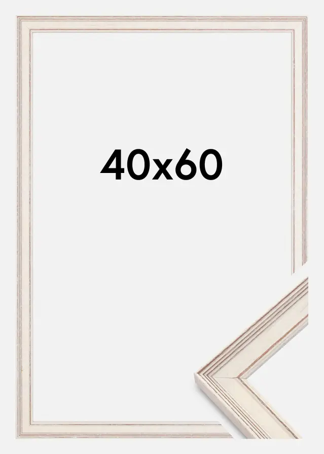 Galleri 1 Rahmen Shabby Chic Acrylglas Weiß 40x60 cm