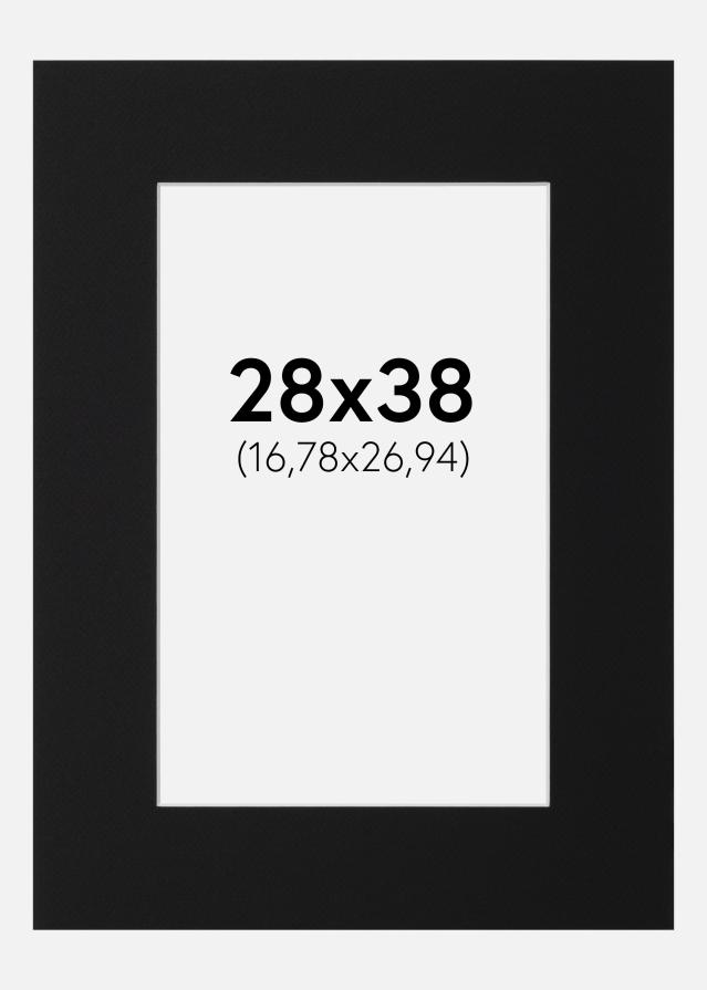 Artlink Passepartout Schwarz Standard (weißer Kern) 28x38 cm (16,78x26,94)