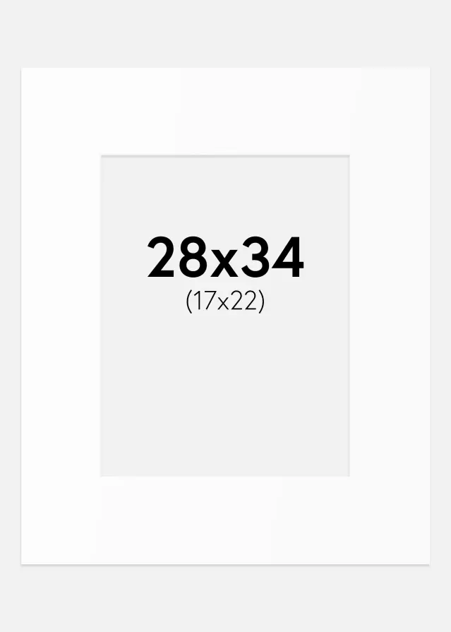 Artlink Passepartout Weiß Standard (weißer Kern) 28x34 cm (17x22)