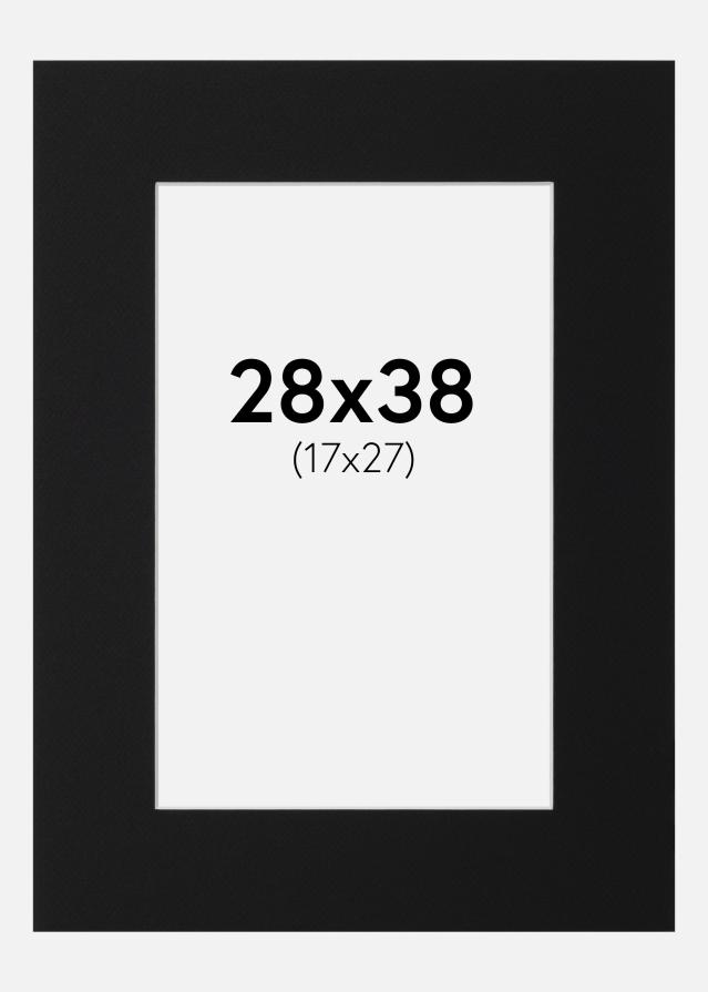 Artlink Passepartout Schwarz Standard (weißer Kern) 28x38 cm (17x27)