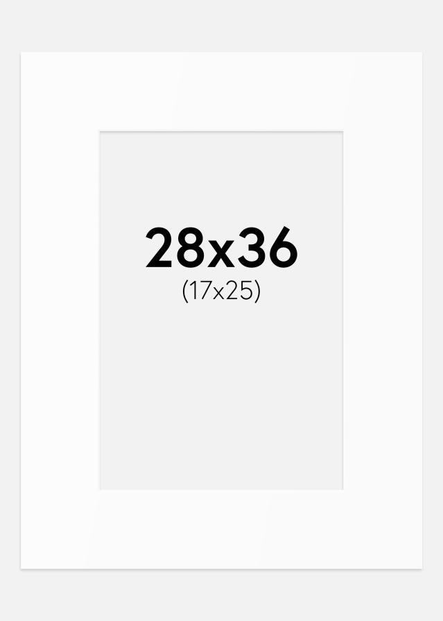 Artlink Passepartout Weiß Standard (weißer Kern) 28x36 cm (17x25)