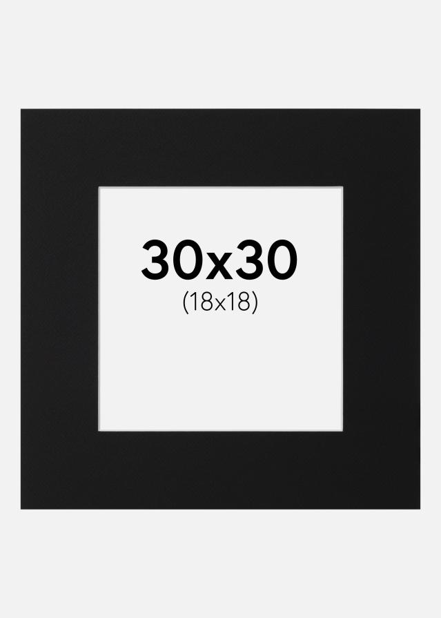 Artlink Passepartout Schwarz Standard (weißer Kern) 30x30 cm (18x18)