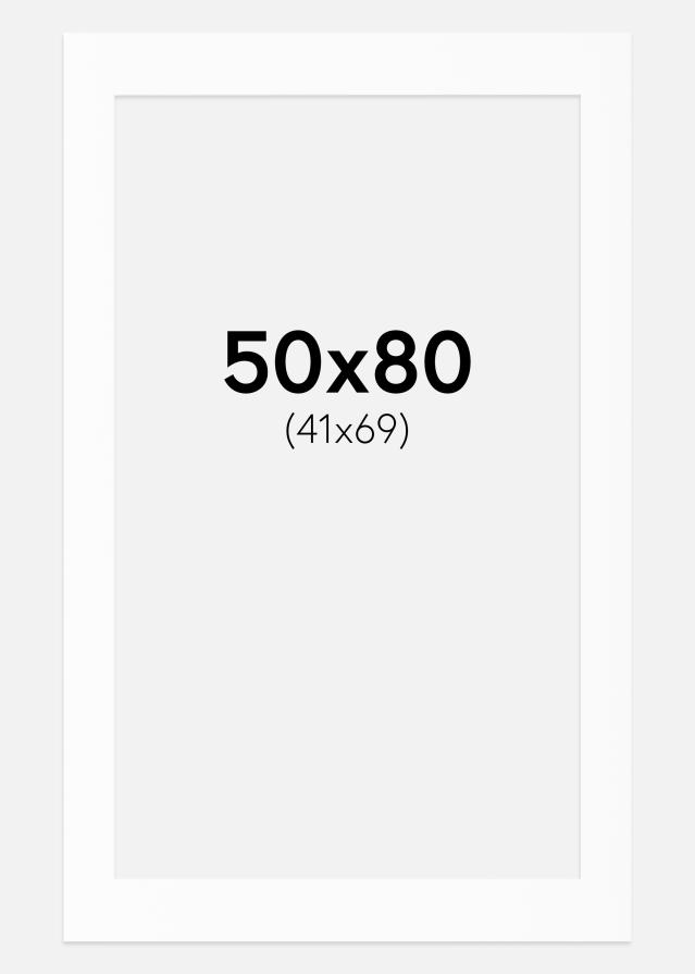 Artlink Passepartout Weiß Standard (weißer Kern) 50x80 cm (41x69)