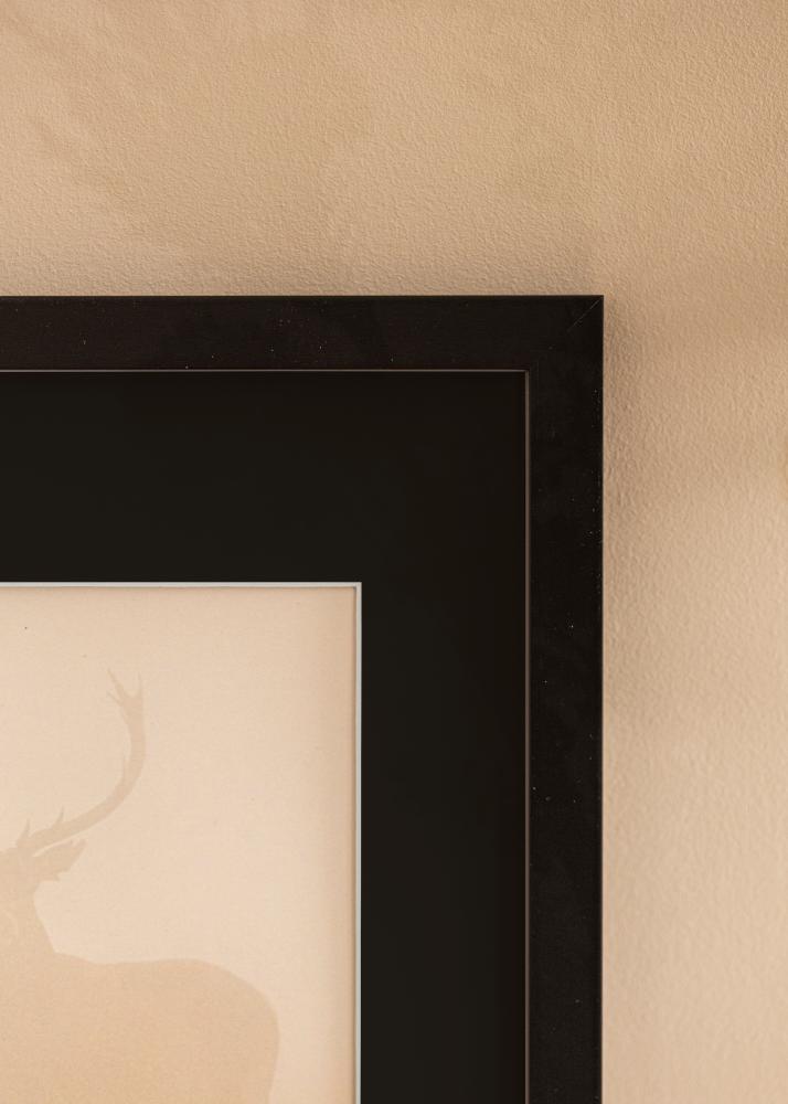 Ram med passepartou Rahmen Black Wood 50x60 cm - Passepartout Schwarz 40x50 cm