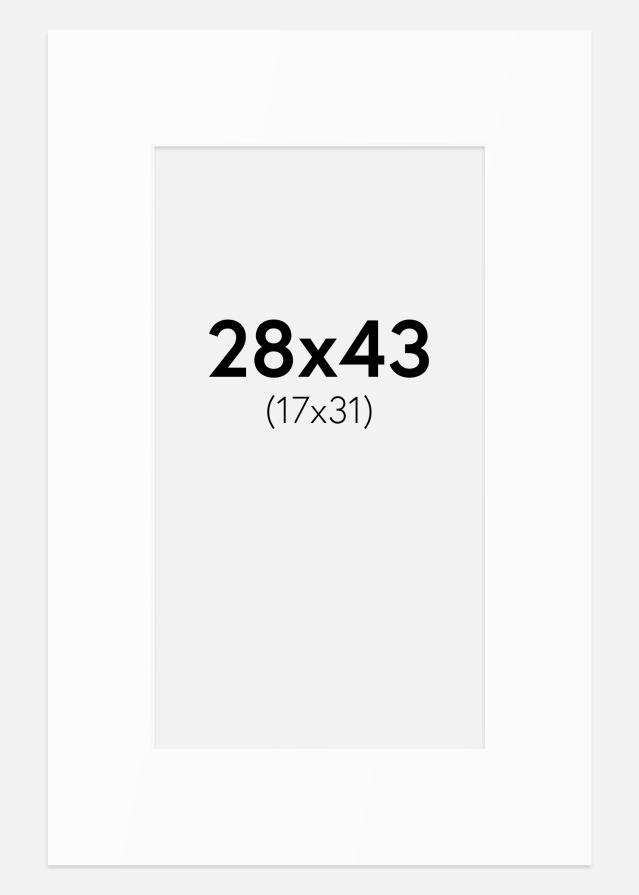 Artlink Passepartout Weiß Standard (weißer Kern) 28x43 cm (17x31)