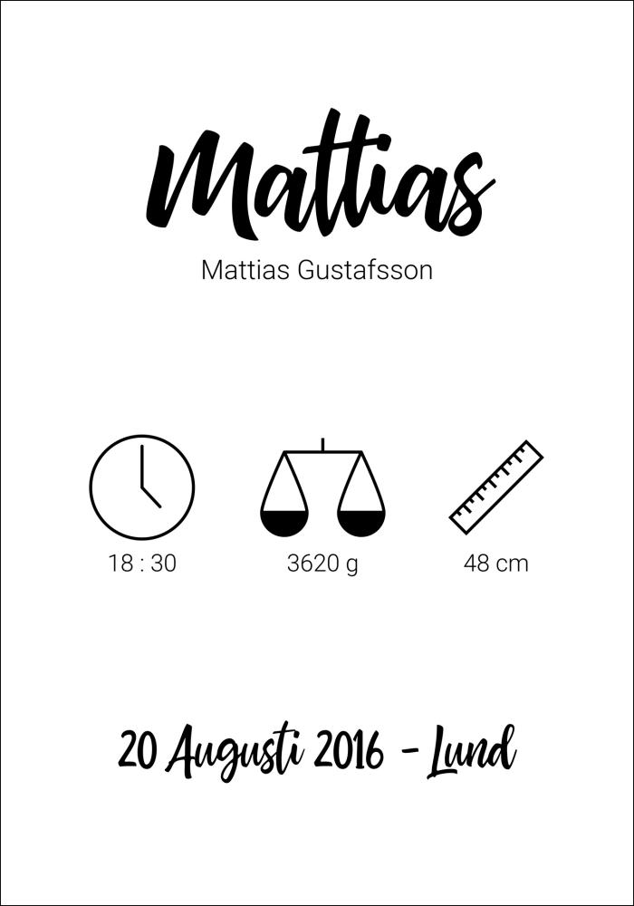 Personlig poster Geburtsbild