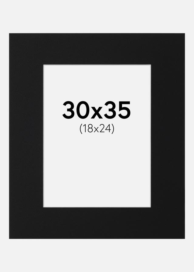 Artlink Passepartout Schwarz Standard (weißer Kern) 30x35 cm (18x24)