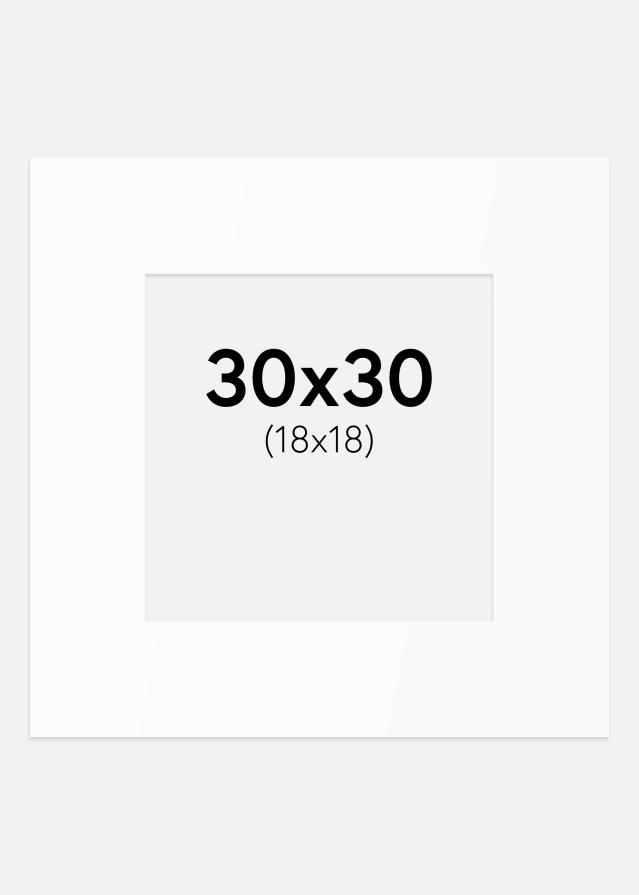Artlink Passepartout Weiß Standard (weißer Kern) 30x30 cm (18x18)