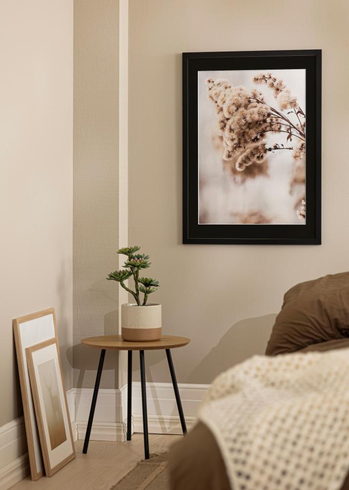 Ram med passepartou Rahmen Black Wood 50x60 cm - Passepartout Schwarz 40x50 cm