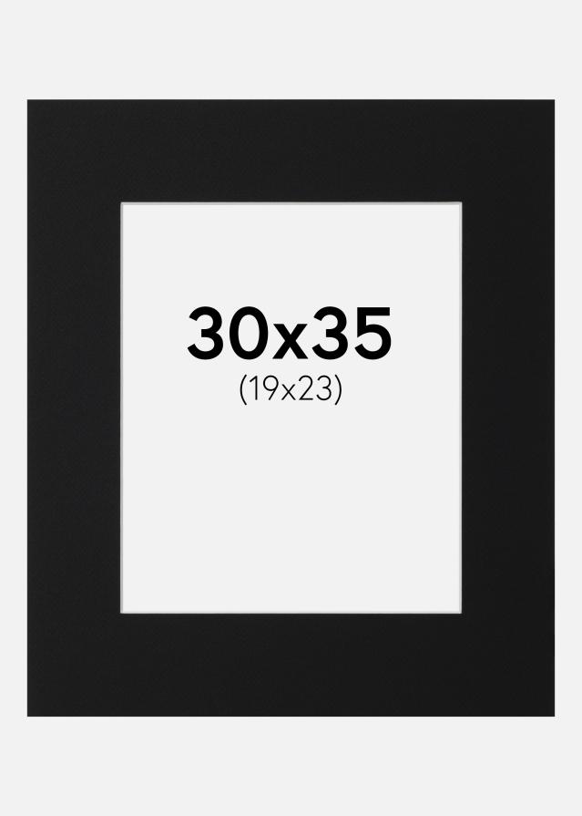 Artlink Passepartout Schwarz Standard (weißer Kern) 30x35 cm (19x23)