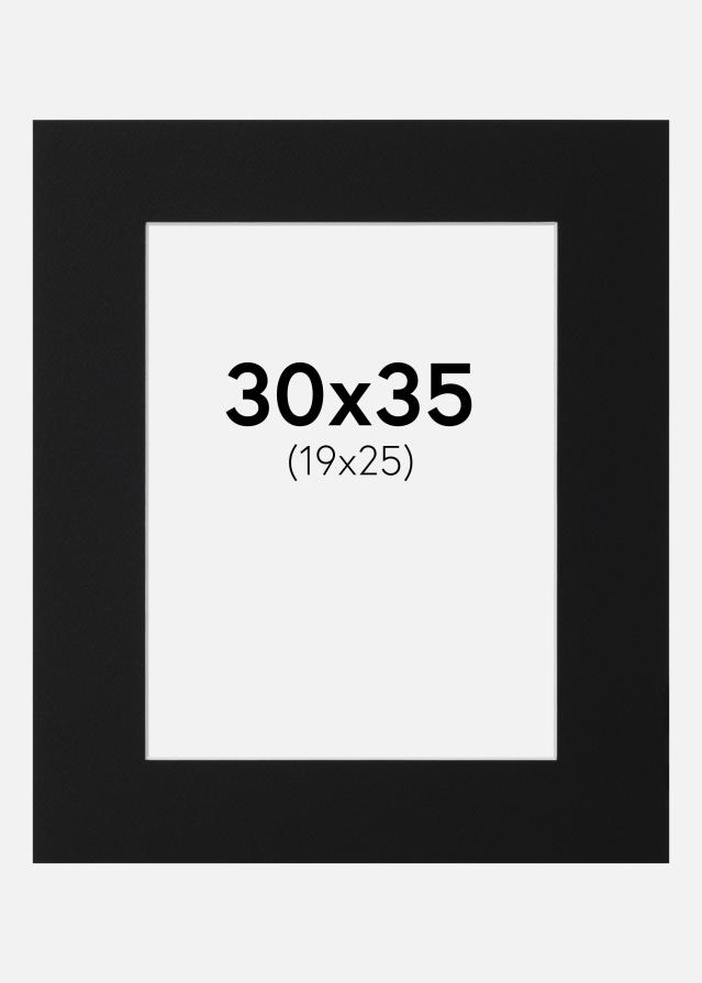 Artlink Passepartout Schwarz Standard (weißer Kern) 30x35 cm (19x25)