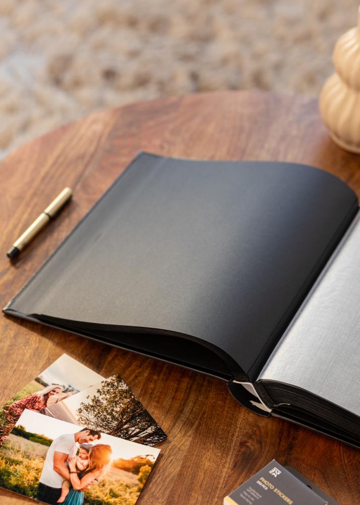 BGA Classico Fotoalbum Schwarz - 32x34 cm (100 Schwarze Seiten / 50 Blatt)