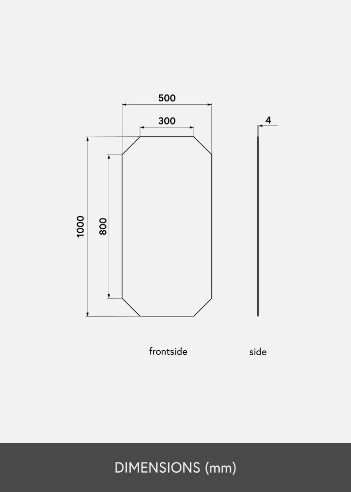 KAILA KAILA Spiegel Tall Octagon 50x100 cm