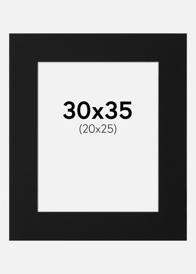 Artlink Passepartout Schwarz Standard (weißer Kern) 30x35 cm (20x25)