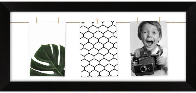 Estancia Fotogalleri Collagerahmen Schwarz 20x50 cm